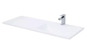 Раковина-столешница Aquanet 130 правая, 1300х480 мм, литьевой мрамор, белая 235502