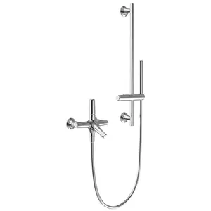 Смеситель для ванны/душа CISAL VI00006421 настенный, однозахв., с душ. комплектом, хром