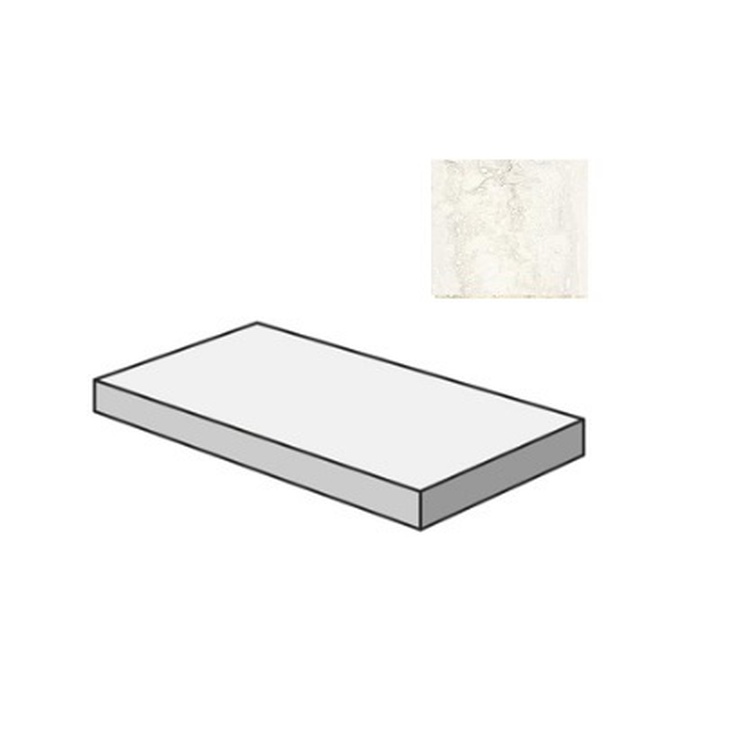 Sant Agostino Invictus CSAGSIWT12 Gradone Angolare Sx White 33x120 матовая