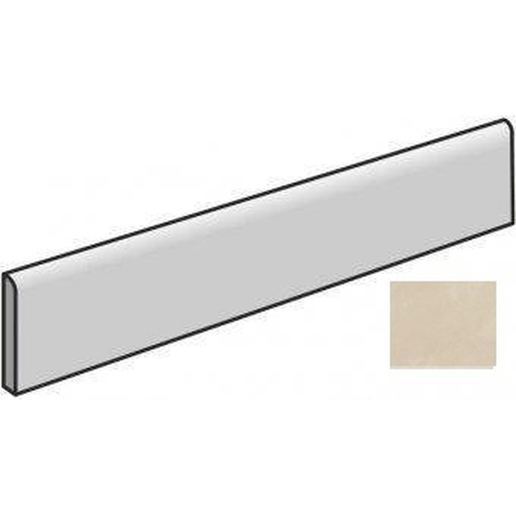 Atlas Concorde Russia Rinascente Resin 610130007548 Cream Battiscopa 7,2x60 матовая