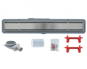 Душевой лоток Bettoserb Line 550 мм с решеткой, 48л/мин, комбинир. затвор, нерж. сталь, 13702509