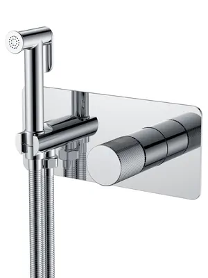 Смеситель Boheme 127-CRCR.4 встраиваемый, с гиг душем, однозахв, ручка:spirale, хром
