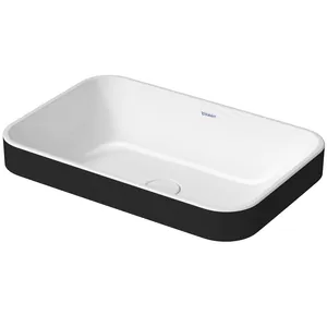 Раковина DURAVIT 600х400 антигрязевое покрытие WG, белый/антрацит матовый 23596061001