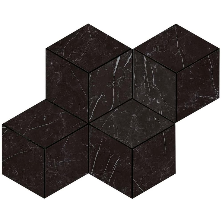 Atlas Concorde Marvel Stone AS2K Nero Marquina Mosaico Esag, Lapp, 30x35