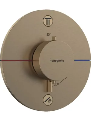 Смеситель Hansgrohe ShowerSelect Comfort S 15554140 термостат, внешняя часть, шлиф.бронза