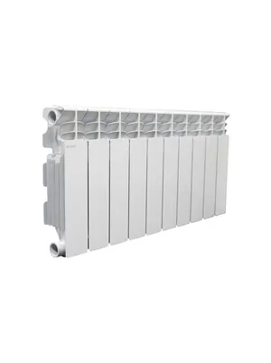 Радиатор STOUT 350 10 секций, алюминиевый, боковое подключение, белый SRA-3310-035010