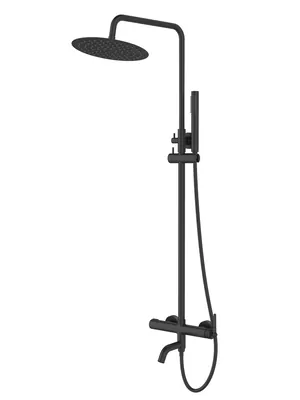 Душевая система ESKO Bangkok ST250BG  настенная, ручной/верхний душ, поворотный излив, хром