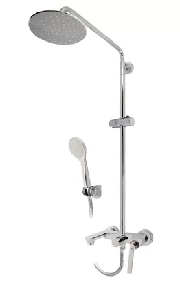 Смеситель для ванны VARION Armaturen 2680 51 3 однозахватный, фикс.излив, ручной и верхний душ