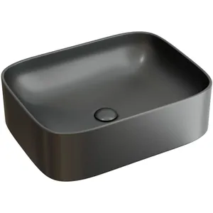Раковина накладная Ceramicanova 505х380х150 темный антрацит мат. CN6052MDH