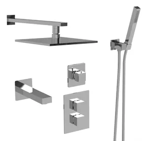 Душевая система Paini для ванны/душа,термост.,верх./ручн. душ,излив,хром 21CRSET36911THSHBATH