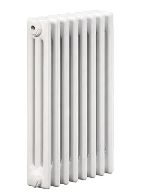 Радиатор Zehnder 3057 трехтрубчатый 8 секций, боковое подключение 3/4", 592 Ватт, белый