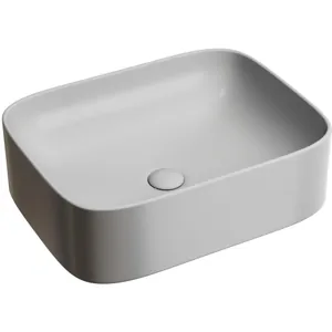 Раковина накладная Ceramicanova 505х380х150 без отв. под смеситель, серый мат. CN6052MSG