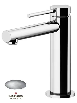 Смеситель GATTONI 9042/90NS для раковины, с донным клапаном, никель браш