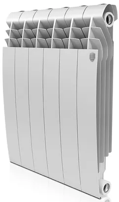 Радиатор биметаллический, 6 секций ROYAL THERMO ВШГ:574х480х87 1026 Вт Bianco Traffico