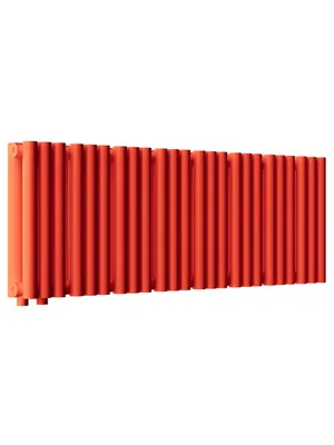 Радиатор стальной Empatiko V LR2 двухтруб 952х236х122 24 сек НЗ.подкл, 1368Вт, Friendly Red