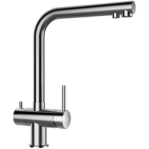 Смеситель для мойки SCHOCK с поворотным изливом 225 мм, нержавеющая сталь 710427