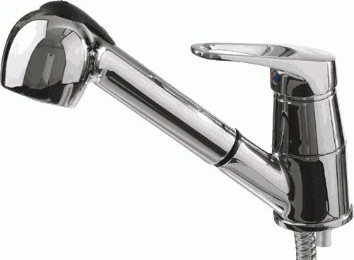 Смеситель Ledeme Н13 для кухни, однозахватный, с выдвижным изливом, хром L6013