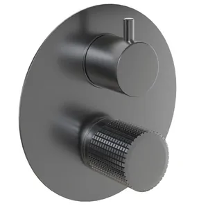 Смеситель для душа Paini встраиваемый, однозахватный, дивертор, черный браширов. 7GPZ6911