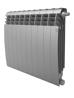 Радиатор биметаллический, 10 секций ROYAL THERMO 500 Silver Satin, VR80 нижнее подкл., НС-1506312
