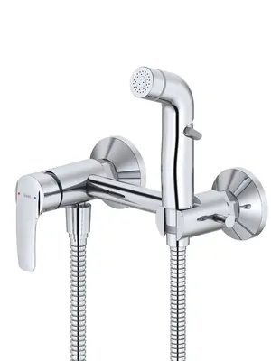 Смеситель Iddis настенный,с гигиеническим душем,однозахватный,хром SB00i08