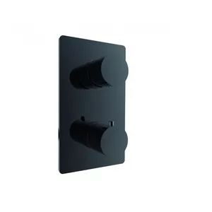 Смеситель Bossini Black&White термостат, внешняя часть, черный матовый Z00002.073