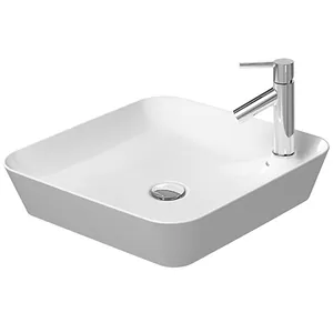 Раковина DURAVIT 460х460 отверстие под смеситель, без перелива, белая 2340460000