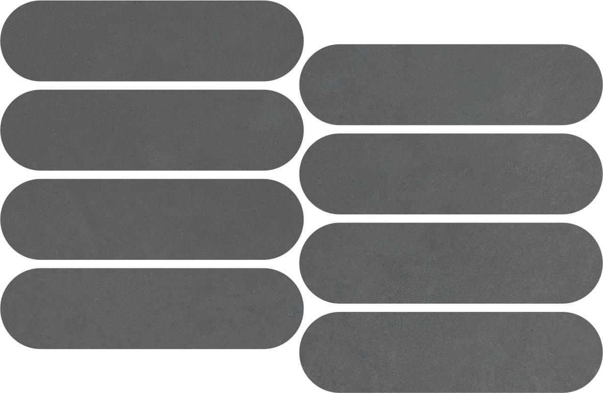 мозаика Nuances Nero Mosaico Ovale Strideup 19.5x37