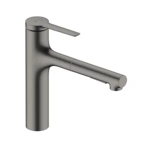 Смеситель Hansgrohe M33 2jet для кухни 160мм однорычажный, вытяжной душ, под сталь 74801800