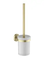 Ершик для унитаза Aquatek AQ4110BG подвесной, стекло матовое, цвет: золото шлифованное