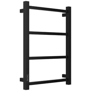 Полотенцесушитель электрический СТИЛЬЕ ФОРМАТ-26 600х400, матовый черный, ТЭН слева, 31527-6040