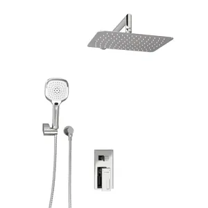 Душевая система WasserKRAFT A16069 встраиваемый смеситель, верхний/ручной душ, хром