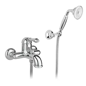 Смеситель Nicolazzi для ванны настенный однозахватный с ручным душем, хром 3401CR75