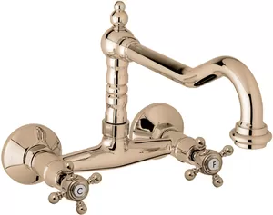 Смеситель CEZARES LLP-02 для кухни, настенный, двухзахватный, бронза