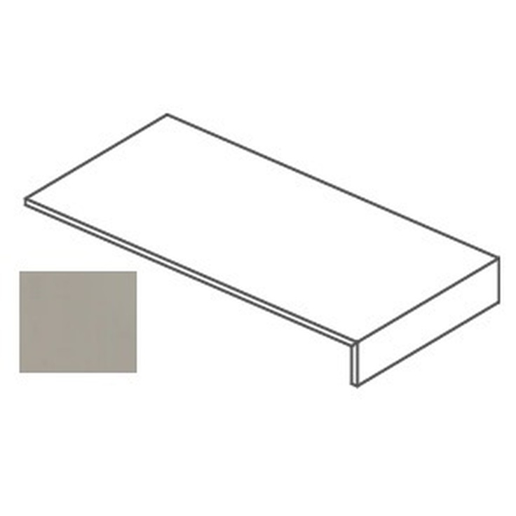 Impronta italgraniti Nuances NU06LBA2BD Tortora Elemento L Angolare Dx 20mm 60x120x14 матовая