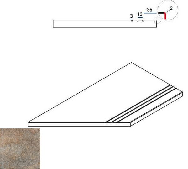 District X2 Emerald Bordo Grip Sx 60X30 матовая