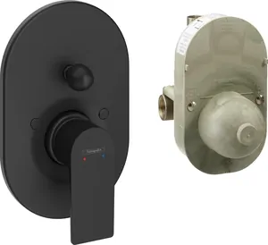 Смеситель для ванны/душа Hansgrohe E 72458670 встраиваемый, внешн. и скрыт. часть, мат.черный
