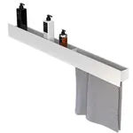 Полка FLOW Double 1000х92х90 настенная, полотенцедержатель справа, белый Fl-sky-d100пр-б