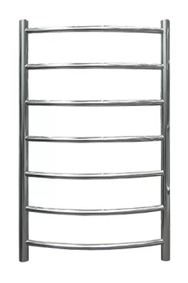 Полотенцесушитель Флагман "Лесенка" изогнутая 700х400 нерж. сталь, диагональное/нижнее подкл. D-1/2"