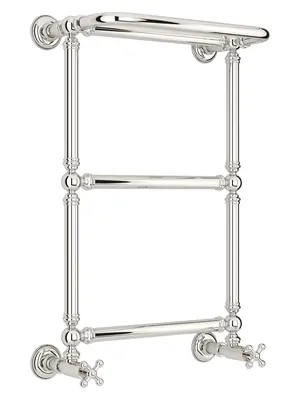СУНЕРЖА 1386 Полотенцесушитель 660х400 нерж.сталь, с полкой, нижнее подкл. 00-0281-6640