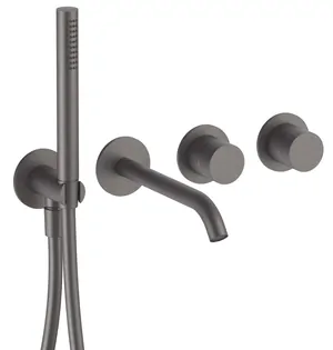 Смеситель для ванны Fantini AA/27 встраиваемый, покрытие PVD Matt Gun Metal 33P5Y121B