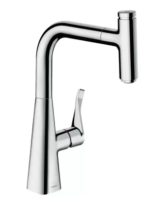 Смеситель Hansgrohe Metris Select M71 для кухни 240 мм вытяжной поворотный излив хром 14857000
