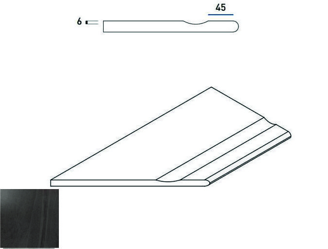Contempora X2 Carbon Bordo Svasato Round Sx 60X30 матовая