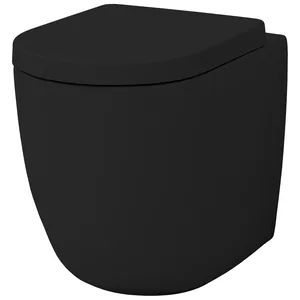Унитаз напольный ArtCeram 360х520х420 безободковый, цвет: черный матовый FLV005 17 30