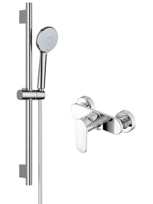 Сет Aquatek 2в1 AQ1832CR Смеситель для душа AQ1860CR+Душевой гарнитур AQ2017CR, цвет: хром