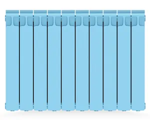 Радиатор биметаллический RIFAR 500 (577х800х100) 10 секций, 1910 Вт, пастельно-синий