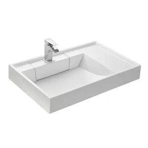 Раковина Aquaton 80 1A72113KRW010 500x800x138 для стиральной машины, литой мрамор, цвет: белый