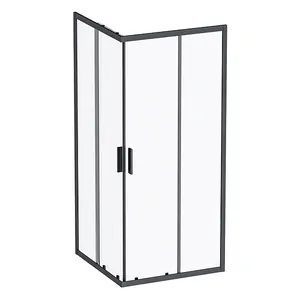Душевое ограждение AM.PM Square Slide 90x90, стекло прозрач., профиль чер. мат. W93G-403-090BT