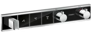 Смеситель для душа Hansgrohe встраиваемый, термостат, с 3 кнопками, хром/чёрный 15356600