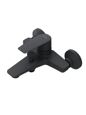 Смеситель AM.PM Gem S для ванны и душа F90A10022 однозахватный, настенный, черный