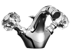 Смеситель для биде Devon&Devon EXC-KN110MCR двухзахватный, донный клапан, хром